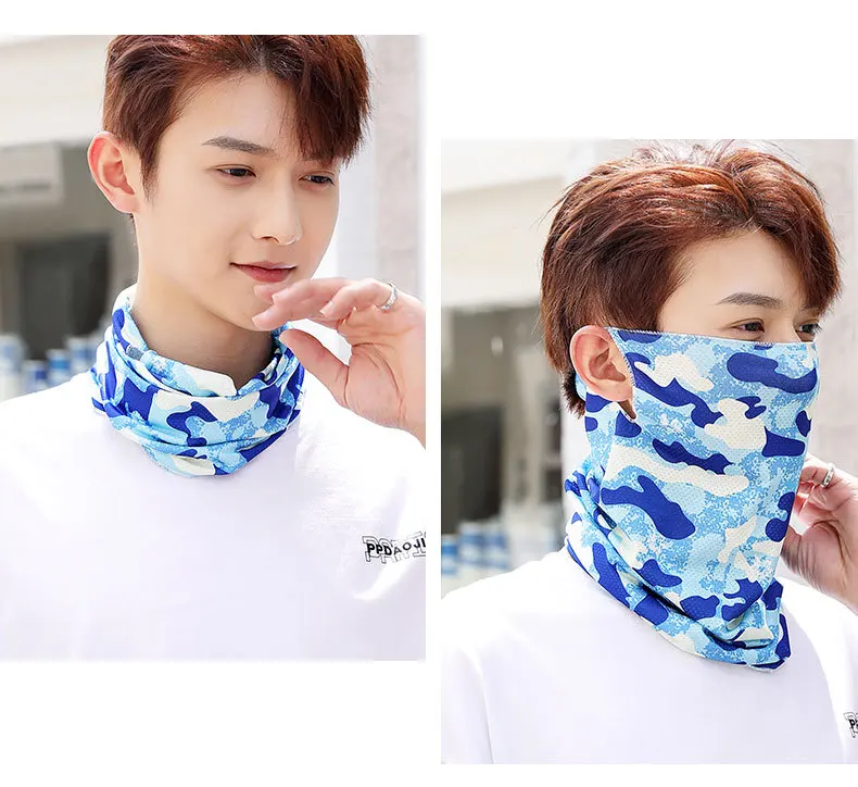 

Армейское камуфляжное покрытие для лица из ледяного шелка, подвесной шарф для занятий спортом на открытом воздухе, женский дышащий походный шарф, гетры, бандана с защитой от УФ-лучей