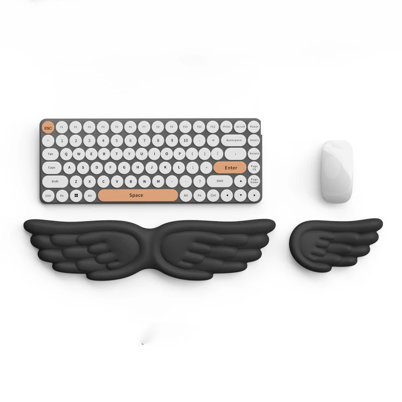 wzgae Mechanical Keyboard, Mouse, Wrist Rest, Computer Keyboard, Laptop, Angel Wing, Memory Foam, Mouse Pad Wrist Support 13 S99d9cb6e0c1542689d534667a1ecf0c46