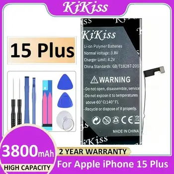 Batteria per Apple iPhone 15 Plus A2847 A3093 A3094 A3096, Ecologica, 3800mAh, Alimentazione Affidabile