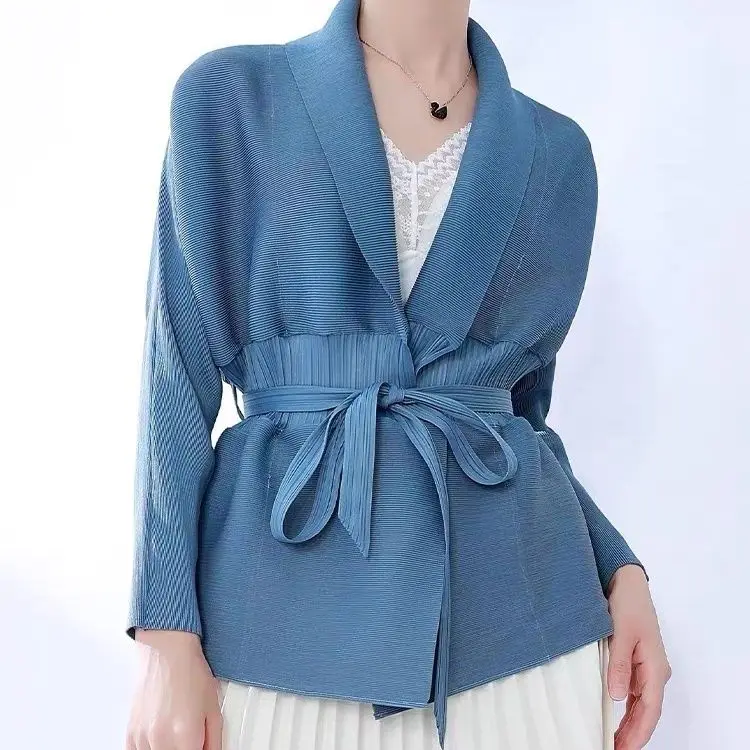 2024 Autumn New Coat Women's High end Lace up Long sleeved Cardigan Top  women blazers and jackets