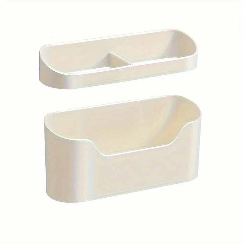2pcs/1set Wall-mounted Umbrella Holder without Drilling with Drip Tray Modern Long Handle Folding Umbrella Storage Rack