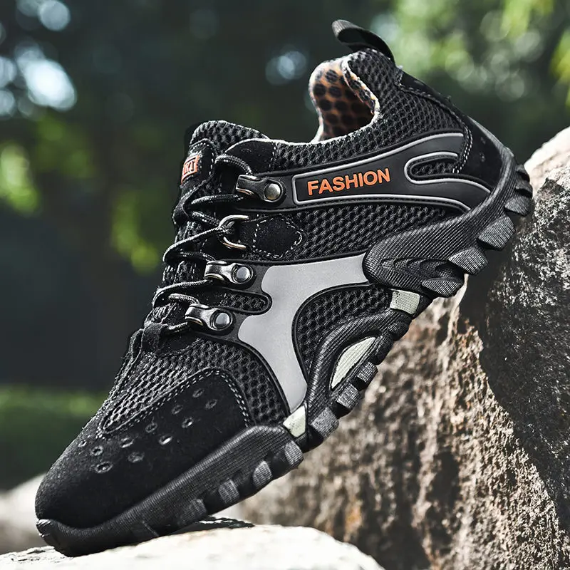 

Men's Hiking Shoes Water Resistance Outdoor Sneakers Non-Slip Lightweight Trail Running Camping Breathable Climbing Travel Shoes