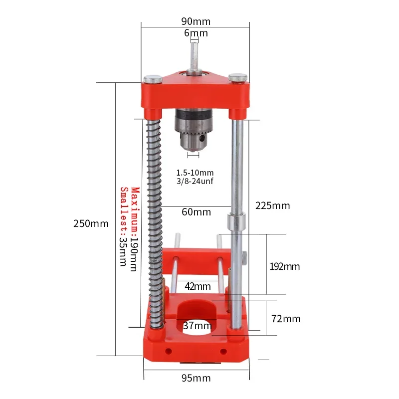 Localizzatore di perforazione per la lavorazione del legno, comodo dispositivo di apertura di precisione, punta da trapano in metallo per trapano da banco, strumento manuale elettrico fai da te