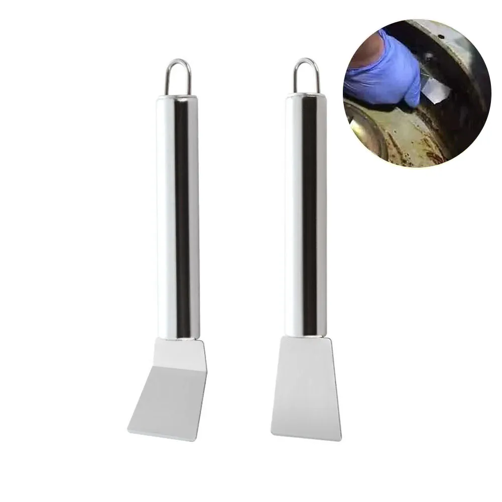 

Stainless Steel Kitchen Cleaning Spatula Scraper Ice Defrosting Remover Oil Stain Cleaning and Decontamination Tools