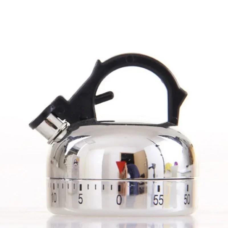 Mechanical Kitchen Timer ABS Silver Black 60 Minute Countdown