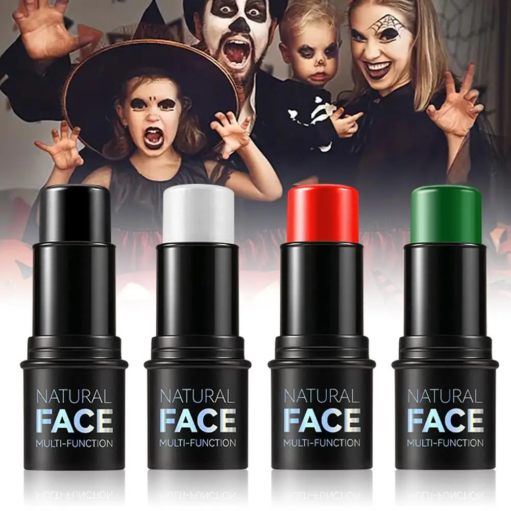 

1Pc Halloween Face Body Painting Stick Cream Waterproof Red Green Black White Paint Cream Party Art Makeup For Children & A K8W4