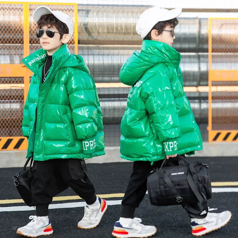 

New Baby boys Jacket Outerwear Kids Fashion Coats Warm Hooded Down Cotton Winter No Wash Thicken Girl Parkas Children Clothing