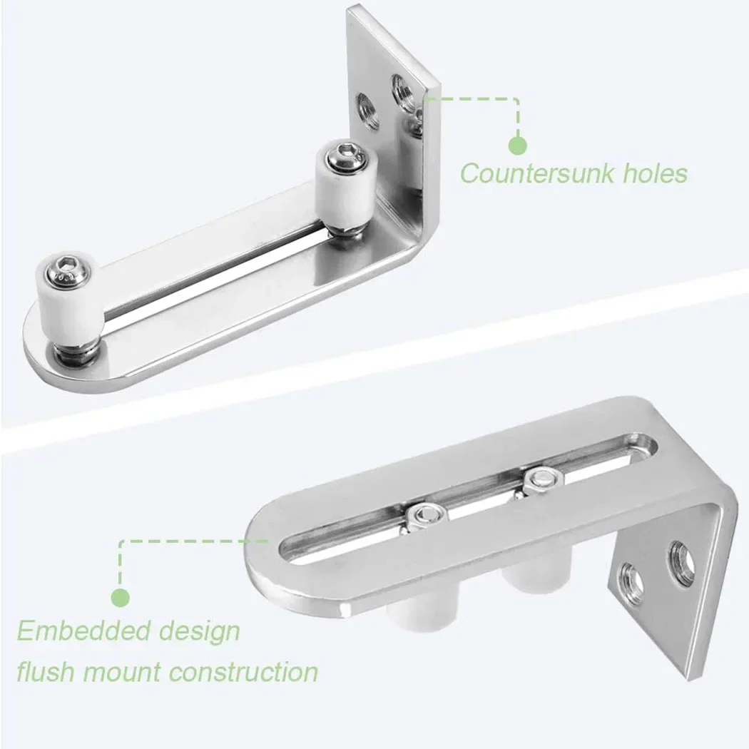 Wall Mount Floor Bottom Guide Door Stay Roller Adjustable Sliding Bottom Floor Guide Clips With Screws Sliding Door Fittings