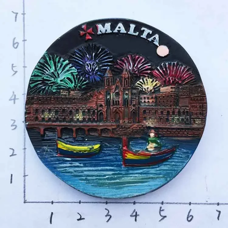 Calamita Da Frigorifero 3D Malta – Souvenir Di Viaggio In Resina, Fatto A Mano