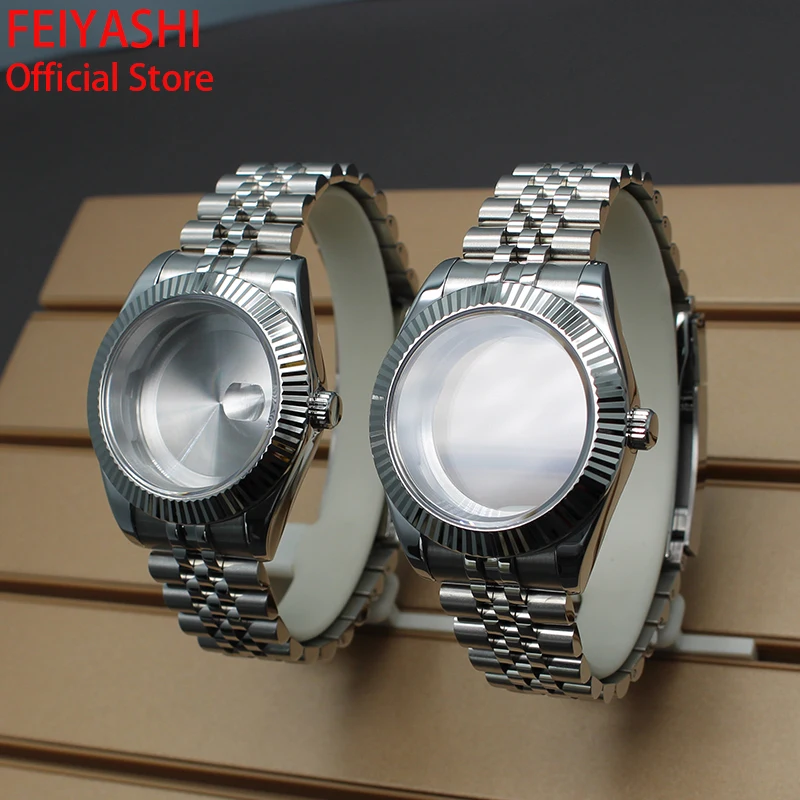 

36mm 40mm Case Watch Watchband Parts Sapphire Glass For nh34 nh35 nh36/38 Miyota 8215 Movement 28.5mm Dial Datejust High Quality