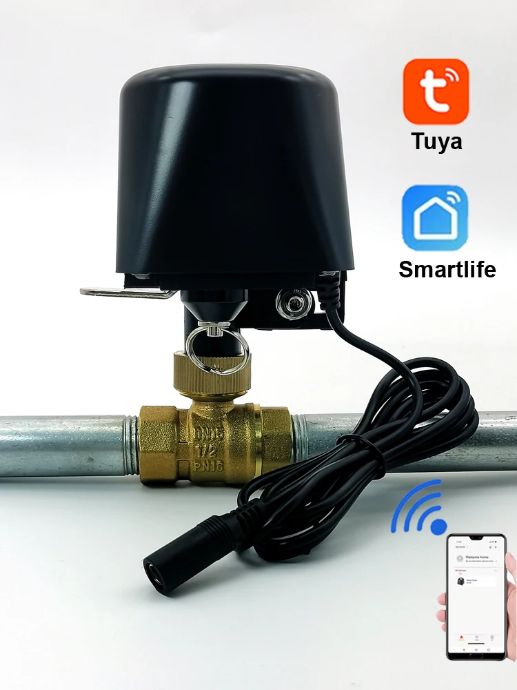1/2" 3/4" 1" Tuya Wifi Smart Water Valve Garden Water Shut Off Timer Irrigation