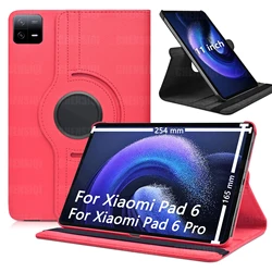 Premium Leather Protective Case for 11 Inch Tablets with Sleep/Wake Feature and 360-Degree Rotating Stand (Rose)