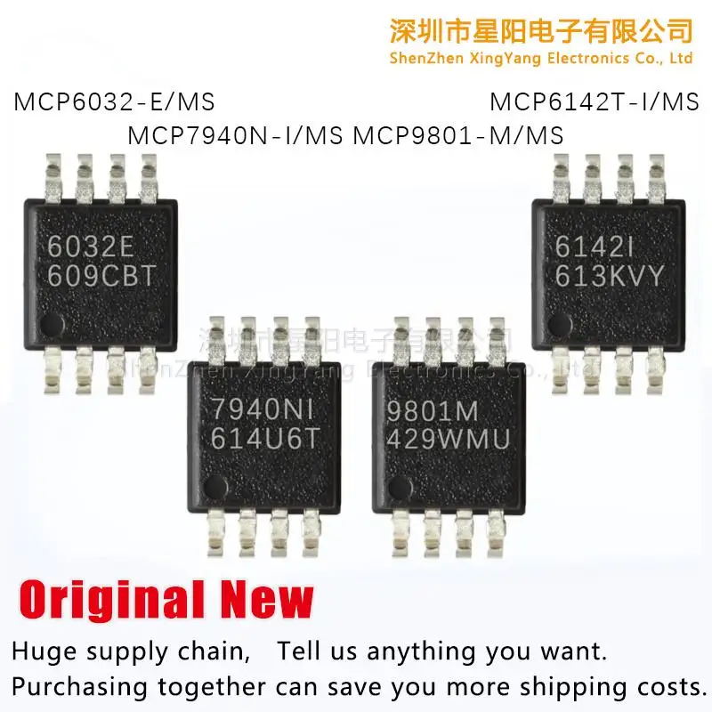 

Новый оригинальный MCP6032 MCP6142T/MCP7940N - I - E/MS MCP9801 -m/MS