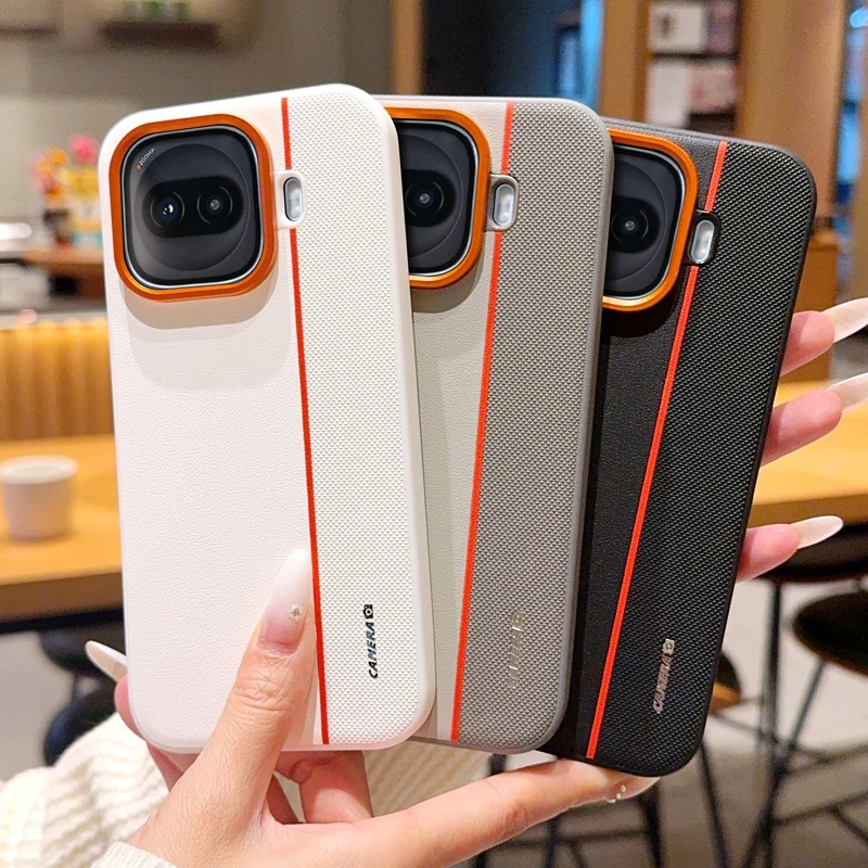Luxury PU Leather Colored Splicing Ultra-Thin Protective Smartphone Case