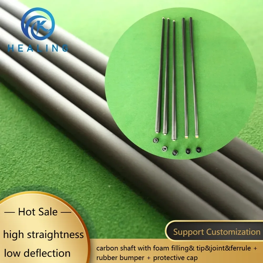 Carbon Fiber Shaft Of Pool Cue Front Part for Billiard Play Break Snooker Cue Shaft with foam Customized billiard shaft