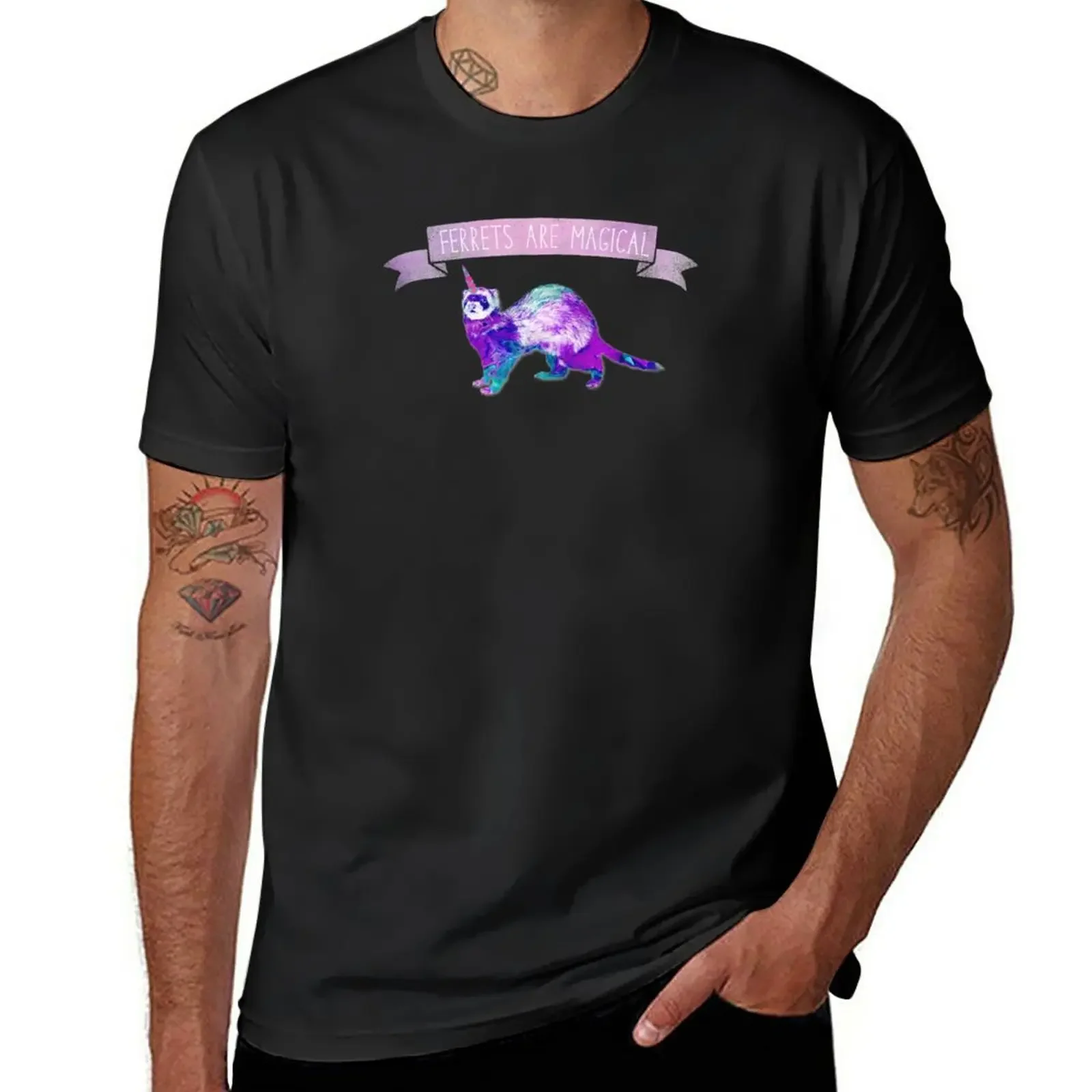 

Ferrets are magical T-Shirt funnys tees men workout shirt