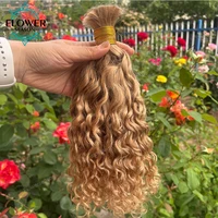Cheveux en vrac pour tresser les cheveux humains vague lâche tresses cheveux Double dessiné extrémité complète en vrac Extensions de cheveux humains 1/2/3 paquets sans trame 5