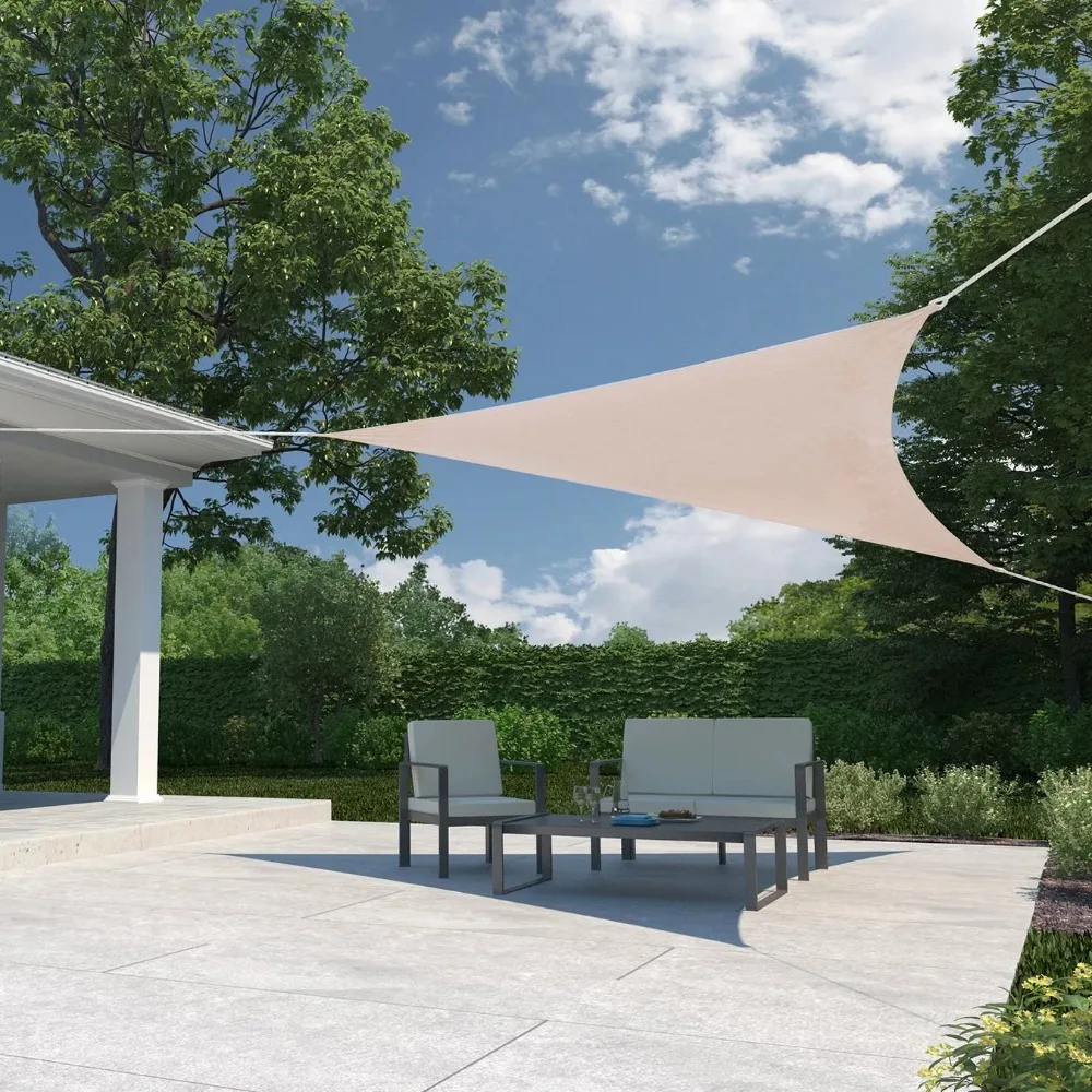 

Coolaroo готов повесить открытый солнцезащитный козырек парус треугольник 90% Защита от УФ-лучей для двора, сада, патио, игровой площадки, 11'10"