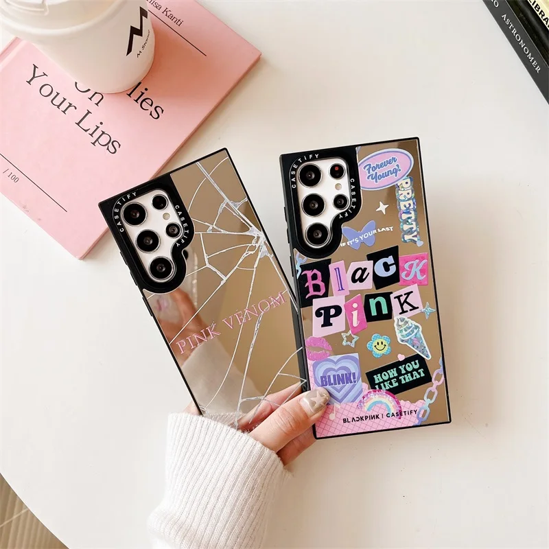 onderwijzen Literatuur knijpen CASETIFY Blackpink Kpop Girls Phone Case For Samsung Galaxy S22 S23 Ultra  Plus Cute Make Up Mirror Shockproof Black Edge Cover| | - AliExpress