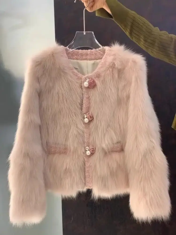 

Korea Imitation Mink Cashmere Cardigan Coat Women Autumn And Winter 2023 Popular Soft Cardigan Female