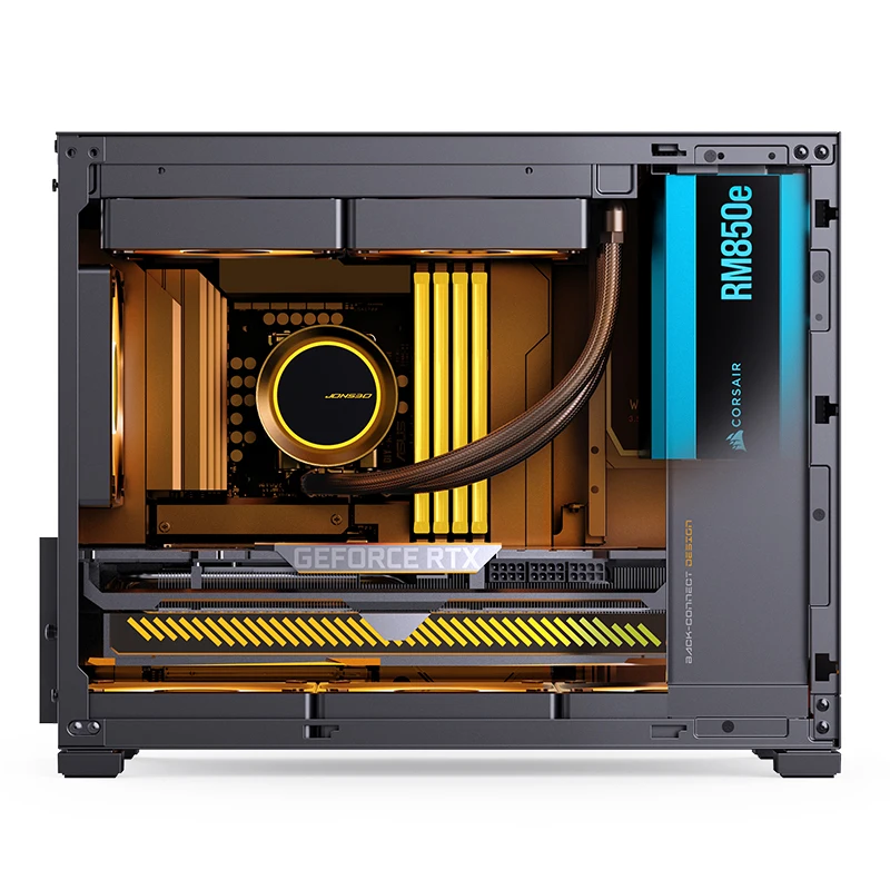 JONSBO D32 MATX Desktop Small Chassis Side Transparent Support Back Insertion Type-C 240 Water Cooling