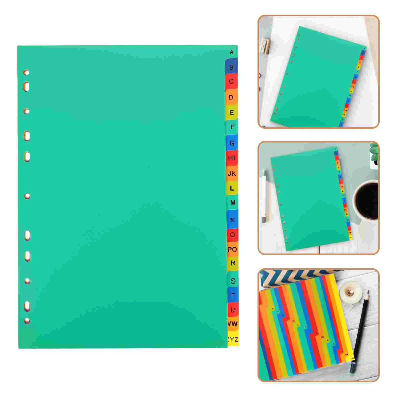 21 Pcs Note Pads A4 Separated Loose Leaf Punched Binder Dividers Loose-leaf Page Markers File Office