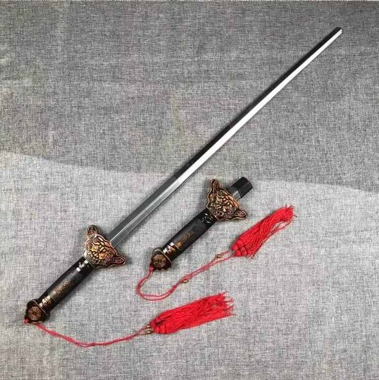 Tai chi extension sword Stainless steel telescopic longquan sword No edge 89CM