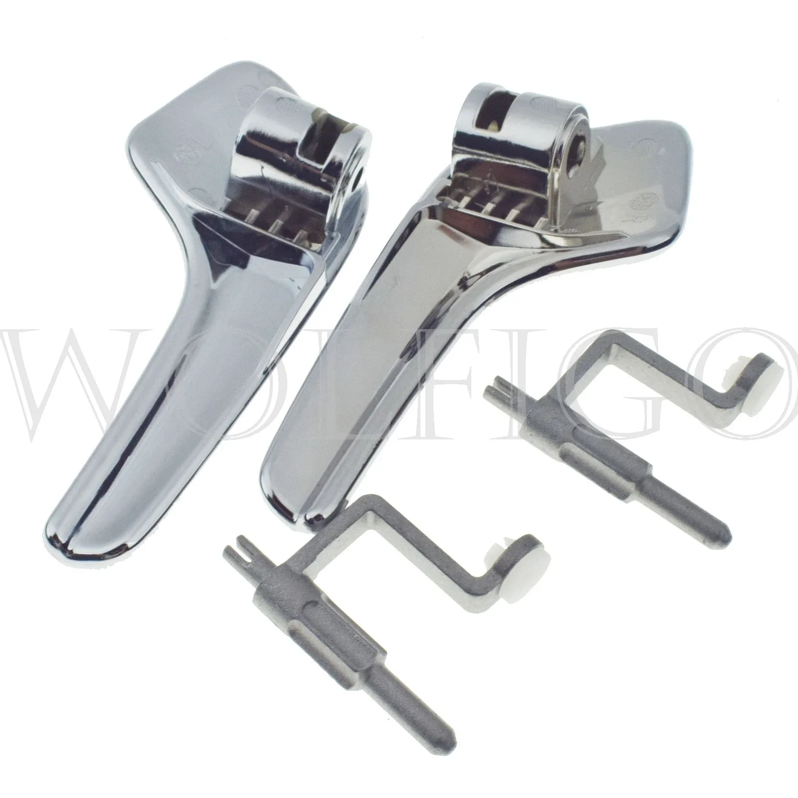 For Opel Corsa D 06-14 Chrome Plastic Left Right Door Stainless 