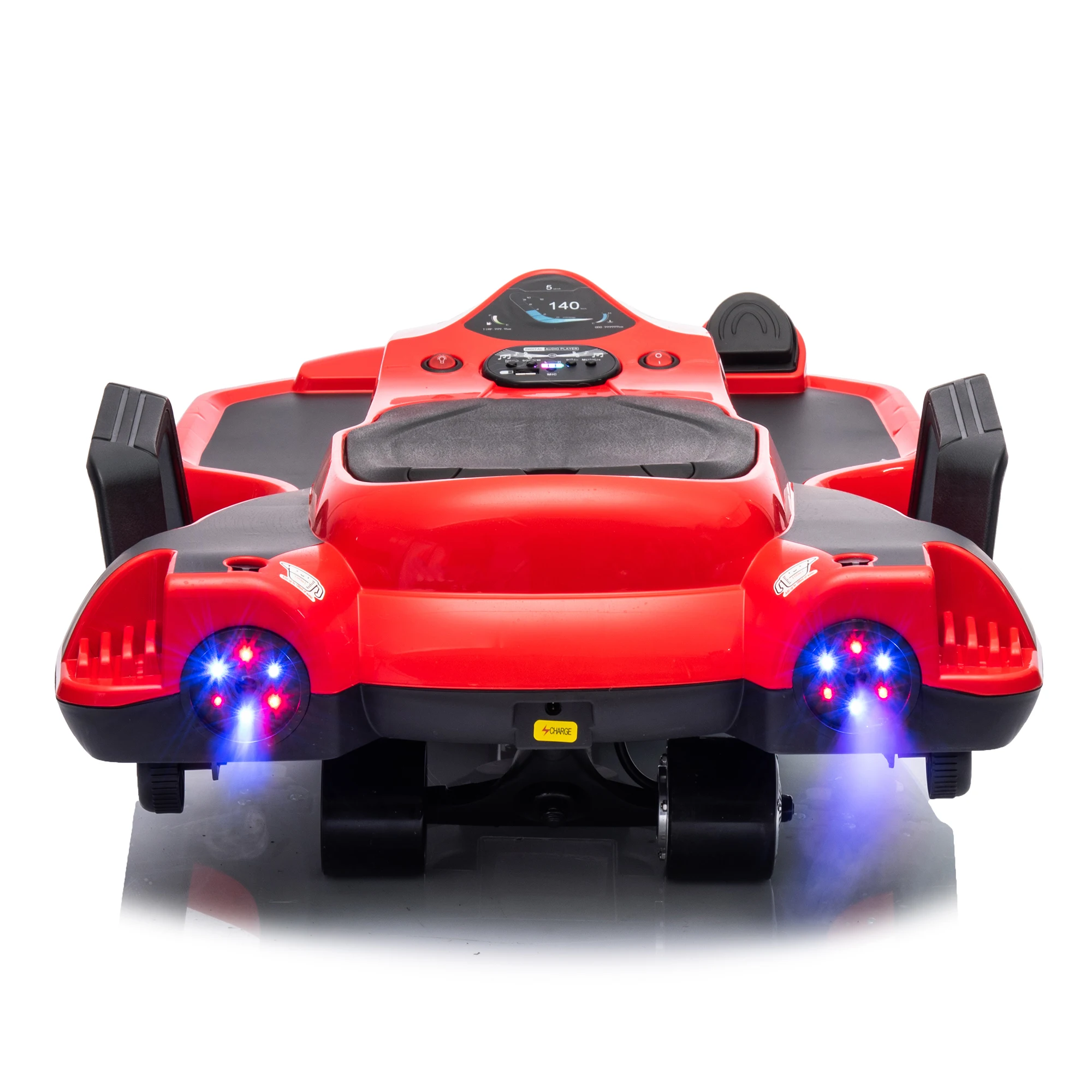 24V Kids Ride On Electric scooter w/ helmet knee pads 2WD 400w wheel-hub motor Gravity Steering Use for 1-2 hours child age 6+