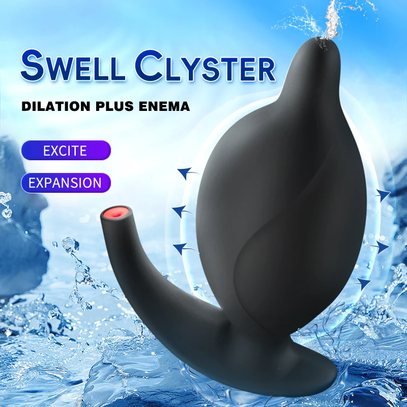 Gonfiabile Water Spray Butt Plug Anale Douche Clistere Cleaner Anale Dilatatore Vaginale Bdsm Gay Fetish Giocattolo Del Sesso Anale Negozio Di Sesso P