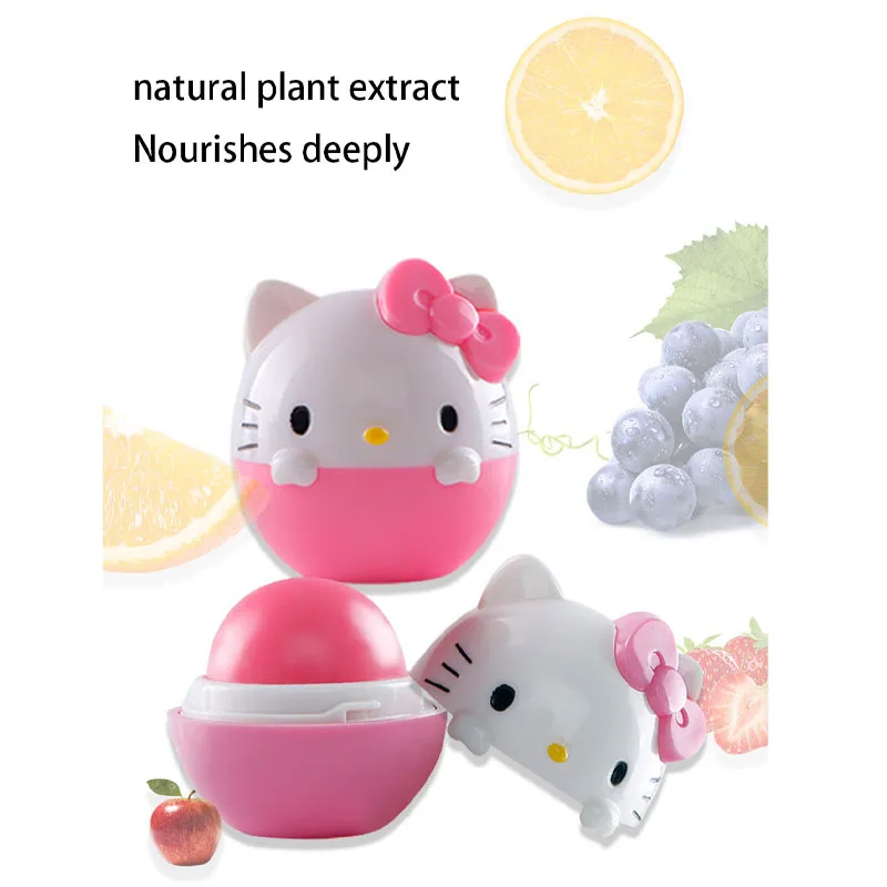 

(Buy 5 Get 1 Free)Sanrioed Kittycat Cartoon Lip Balm Ins Kawaii Moisturizing Hydrating Repair Lip Lines Fruit Fragrance Lip Balm
