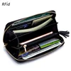 Genuine Leather Women Solid Long Wallets Ladies Tassel Design Clutch Female Phone Money Bag Coin Zipper Purse Rfid Card Holder 3