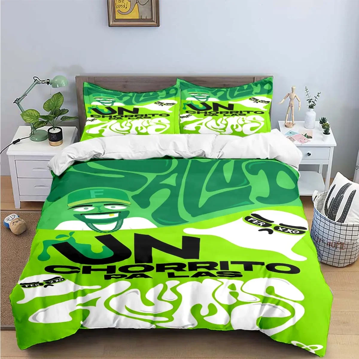 Fashion Pop Singer Ferxxo Feid Print Bedding Sets Bed Supplies Set Duvet Cover Bed Comforter Set Bedding Set Luxury BirthdayGift 6