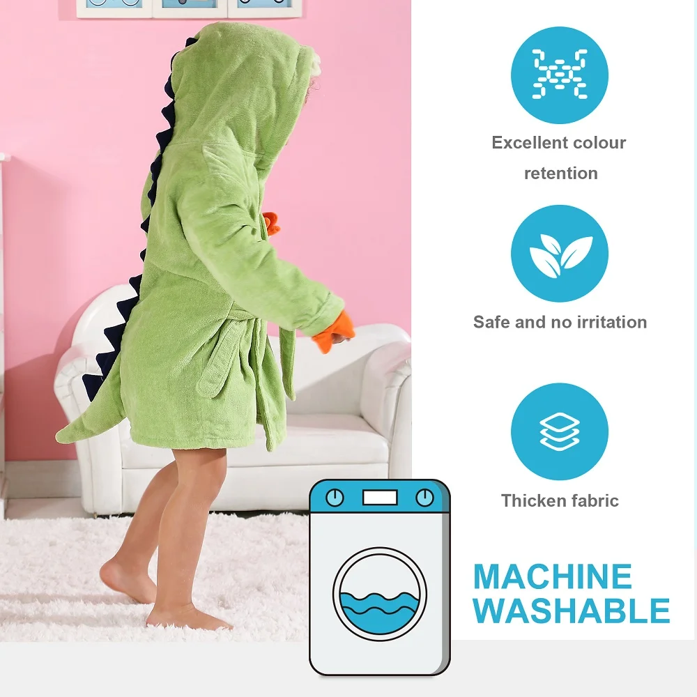 MICHLEY Dinosaur Baby Bathrobe 6