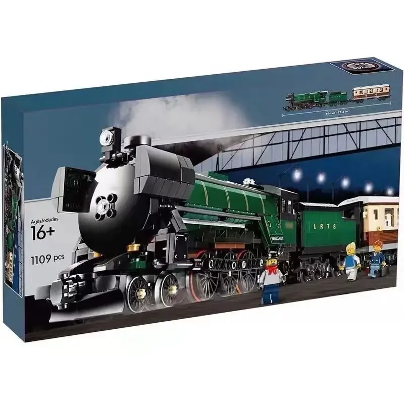 Building Blocks Toys 1085pcs Creative Expert Emerald Classic-styled Train Night Steam Locomotive 21005 Building Blocks Sets Compatible With Model