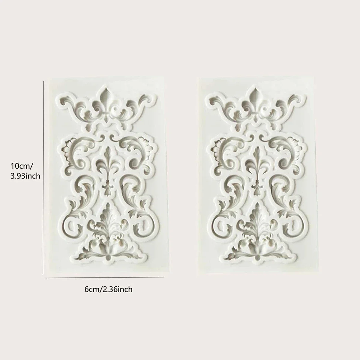 Vintage silikonowa forma z wypukłym kwiatowym wzorem