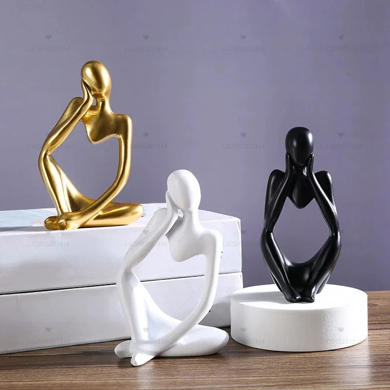 

Nordic Art Abstract Thinker Statue Silicone Mold Modern European Style Resin Handmade Mold Craft Home Desktop Decor Ornaments