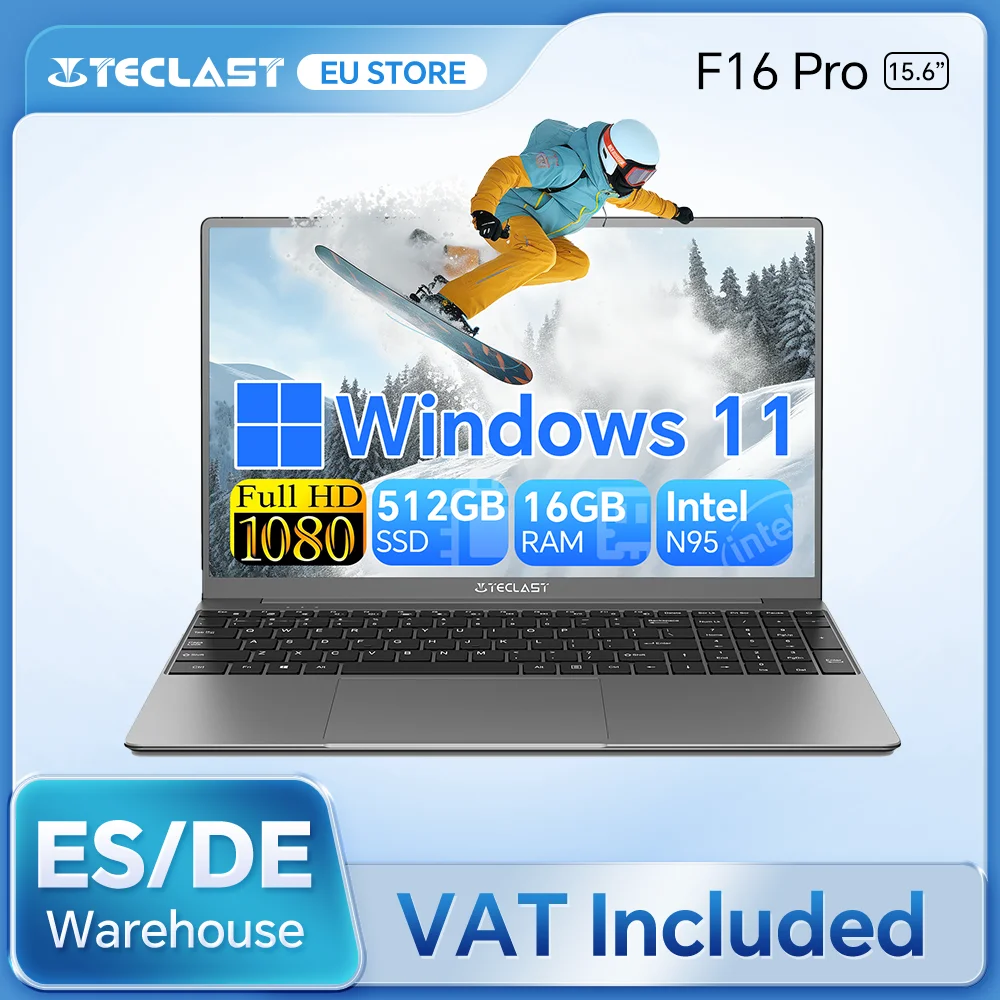 TECLAST F16 Pro 15.6 inch Laptop 16GB RAM 512GB SSD Computers for Intel N95 CPU 1920x1080 IPS Backlit Keyboard Mini-HDMI WiFi 6 USB3.2 F16Pro Notebook - AliExpress 7
