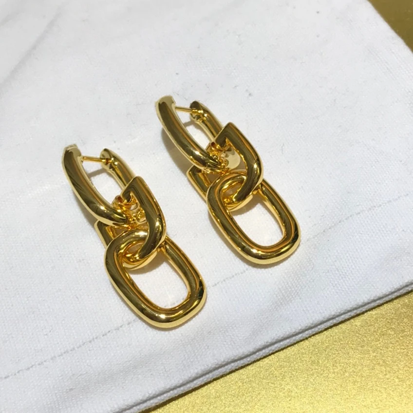 

Знаменитый дизайнерский простой кулон золотые серебряные дизайнерские стильные серьги брендовые Роскошные ювелирные изделия трендовые