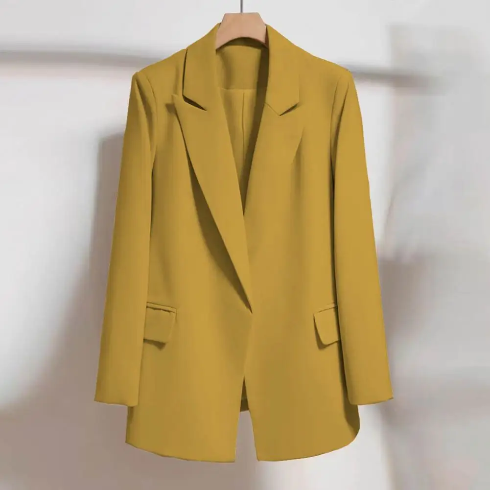 

Women Lightweight Suit Coat Soft Comfortable Women Elegant Women's Spring Autumn Suit Coat with Lapel Flap Pockets for Women