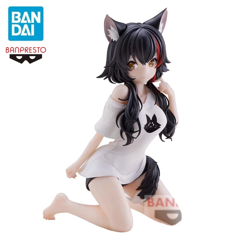 

In Stock Original BANDAI Banpresto Hololive Relax Time Ookami Mio 13Cm Pvc Anime Action Figurine Model Toys for Boys Gift