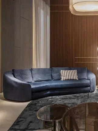 Italian luxury living room arc sofa multi seat settee arc commercial reception