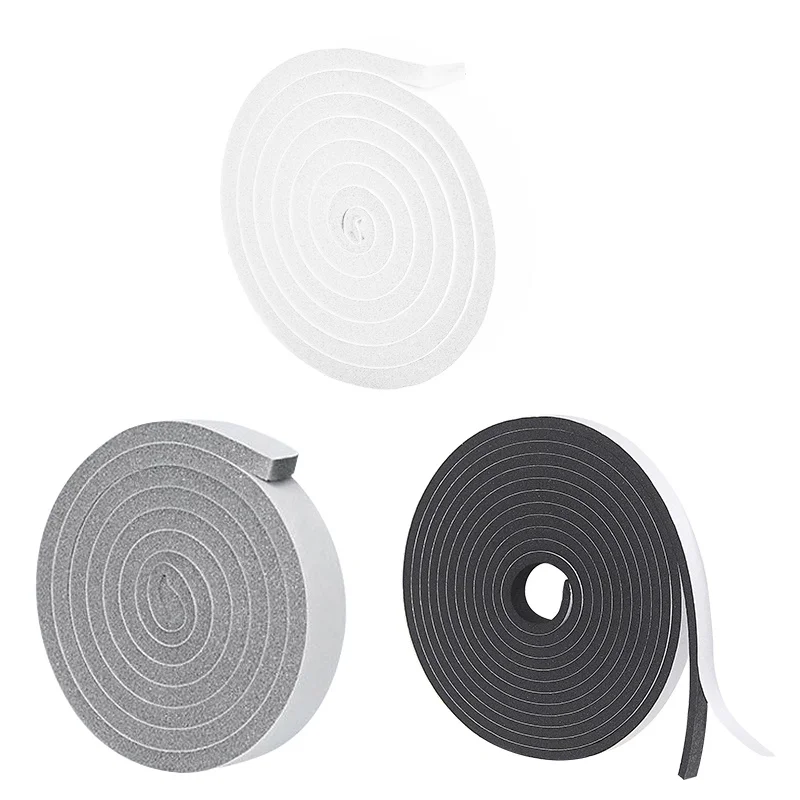Air Conditioner Insulation Foam Tape Sponge Window Sealing Strips Sound-Proof Weather Stripping Door Seal Gap Blocke door seal strip sealing strip tape window seal strip sealing tape sealing strip door weatherstripping soundproof foam 2 Roll（4M）