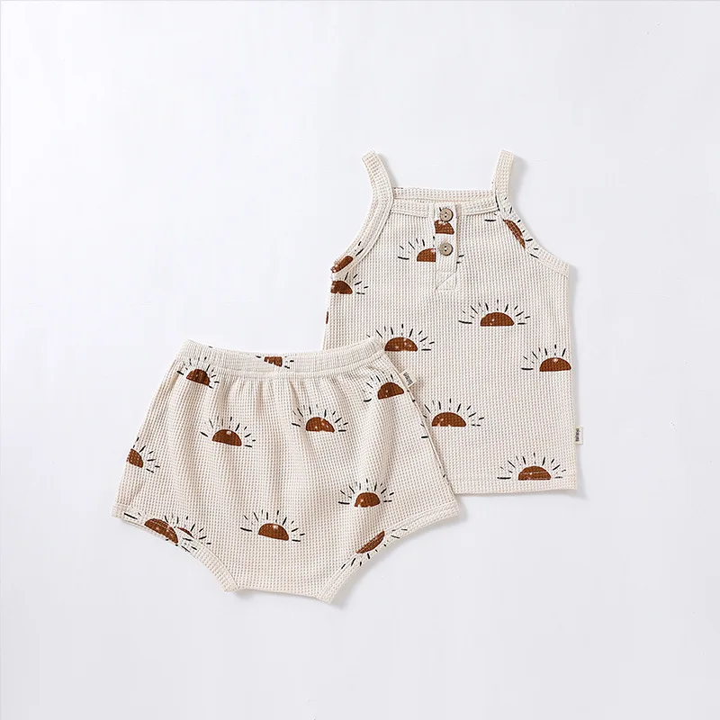Summer Baby Boys Waffle Clothing Set