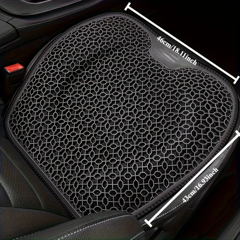 Summer Car Lumbar Support with Honeycomb Gel Ice Silk Breathable Back Cushion for Driving&Office Chair Ventilated Seat Backrest