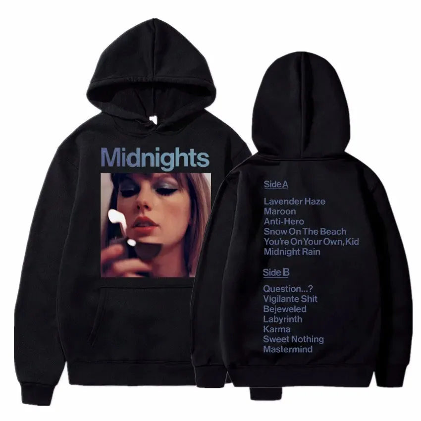

Taylor New Album Midnights Same Style Print Hoodies Aesthetic Graphic Hooded Sweatshirts Oversized Hip Hop Long Sleeve Hoodie