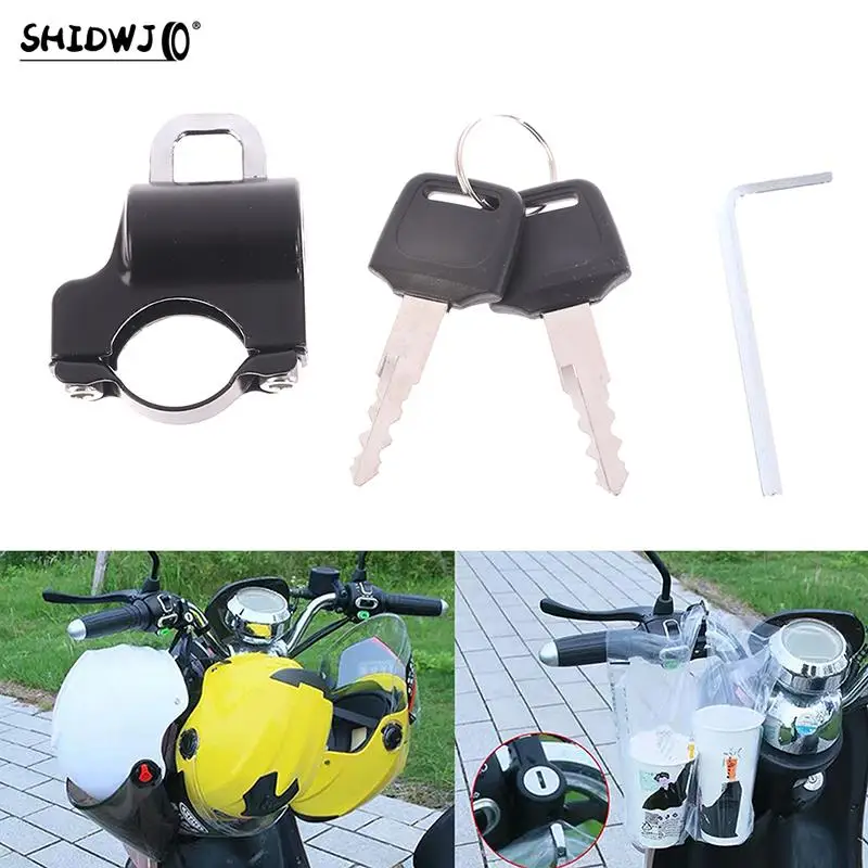 

Противоугонный замок на шлем для руля 7/8 дюйма подходит для Honda Yamaha Kawasaki Suzuki Victory мотоцикла кроссового велосипеда