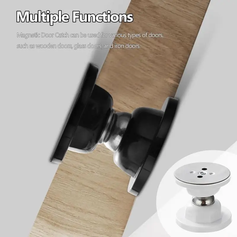 Door Stopper Magnetic Door Catcher Stainless Steel Stopper Without Drilling Wall Protector For Home