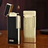 New Light Luxury High-end Ultra-thin Langsheng Metal Inflatable Butane Grinding Wheel Lighter Men's Gift Cigarette Accessories 1