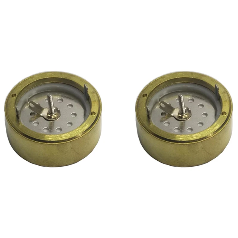 

2Pc 26Mm Copper Condenser Microphone Cartridge Capsule Replacements Large Diaphragm Microphone Electric Instrument Parts